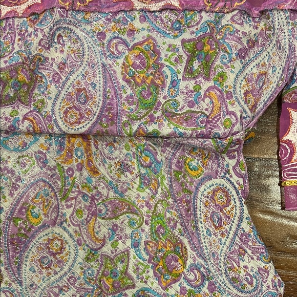 Made in Nepal 100% Cotton Colorful Paisley Short Kurta Tunic Size L/XL - Picture 8 of 11